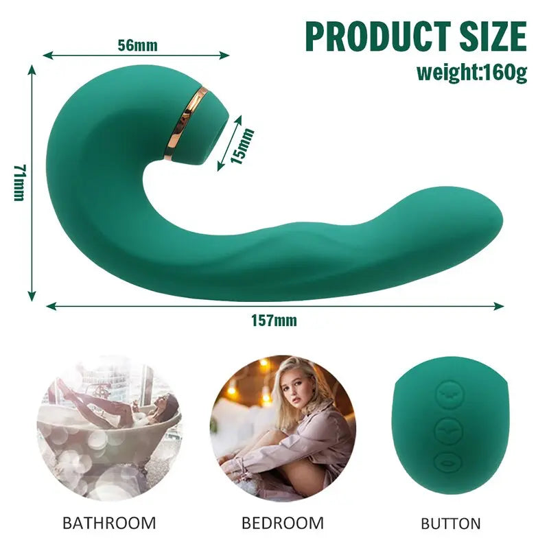 Abhoth Female Vibrator Sex Toys Sucking Vibrator 10 Frequency Vibration + Sucking G Spot Stimulation Masturbator Adult Products - buysextoyth