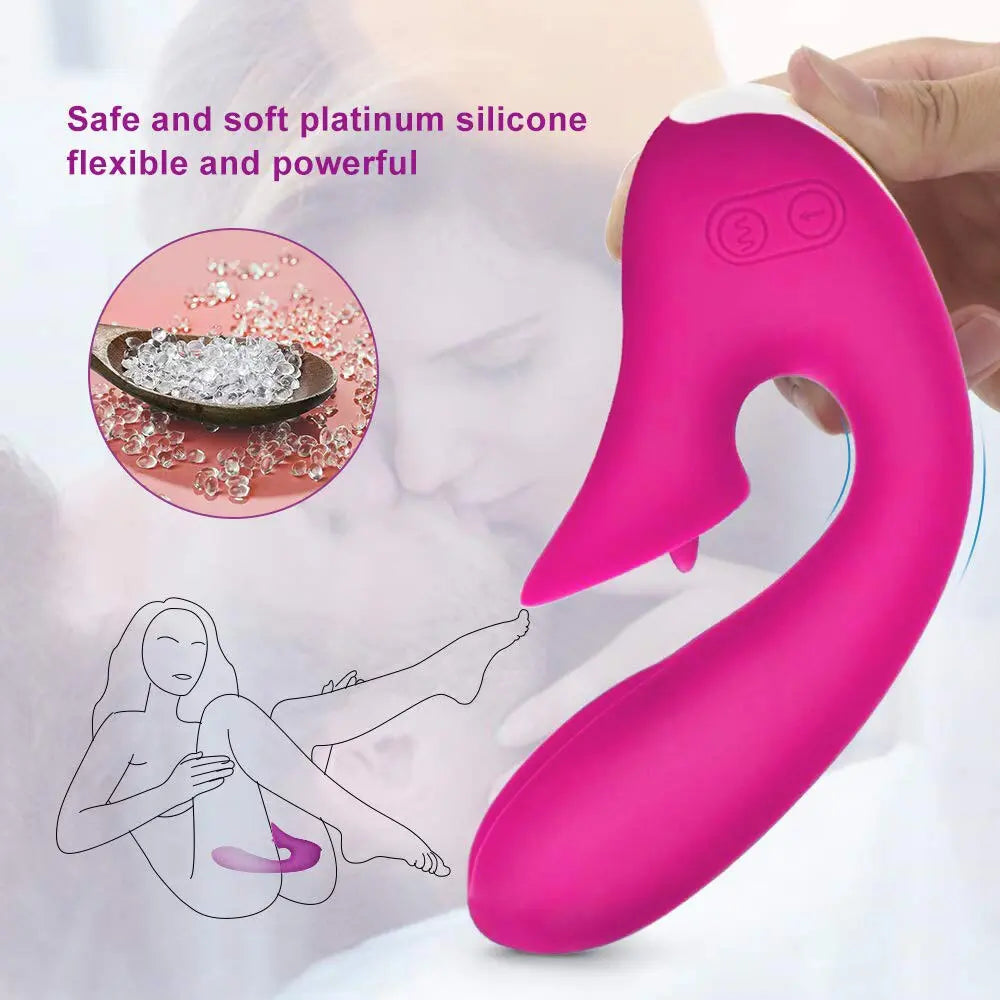 Abhoth Tongue Lick Vibrator for Women 12-speed AV Electric Massager G Point Female Vibrator Sex Machine Sexy Toys for Adults 18 - buysextoyth