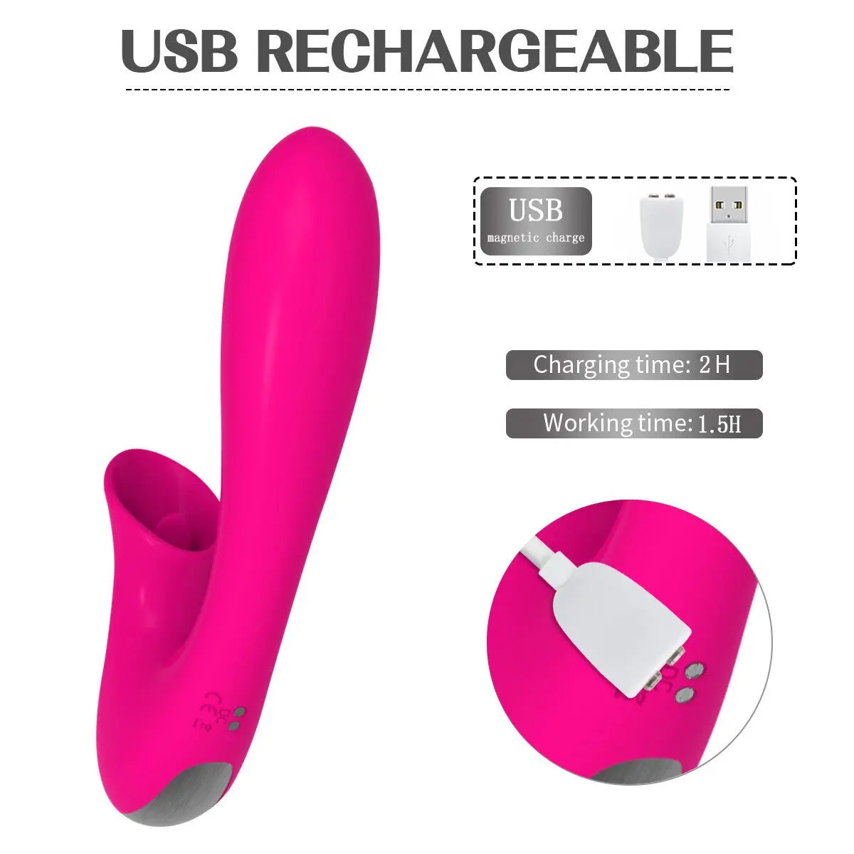 Abhoth Tongue Lick Vibrator for Women 12-speed AV Electric Massager G Point Female Vibrator Sex Machine Sexy Toys for Adults 18 - buysextoyth