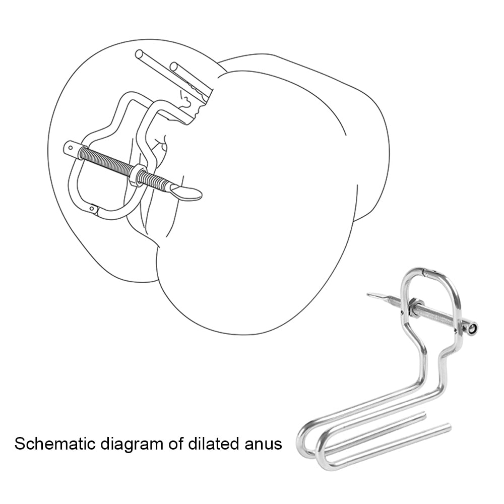 Adjustable Stainless Steel Anal Expander Vaginal Speculum BDSM Slave Anus Pussy Dilator Anal Toys Anal Vagina Enema Sex Products - buysextoyth