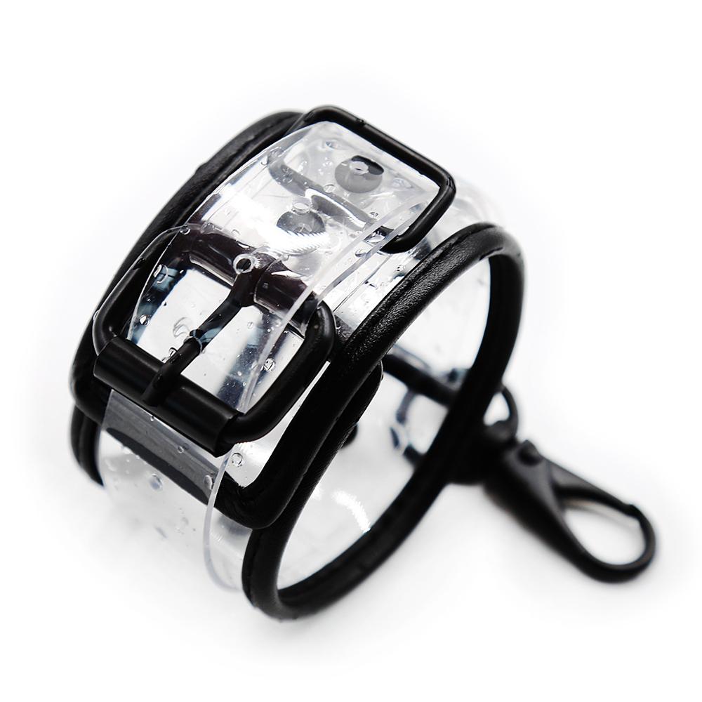 Adjustable Transparent PVC Handcuffs Ankle Cuffs Collar Neck Manacle BDSM Bondage Restraints Shackles Fetish Sex Toy for Couples - buysextoyth