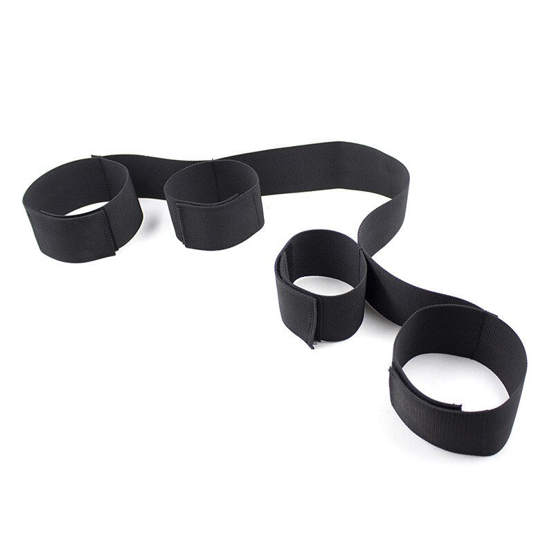 Adult Games Slave Sex Toys for Woman BDSM Bondage Restraints Adjustable Handcuffs Ankle Nylon Straps Fetish Couples Sex Products - buysextoyth