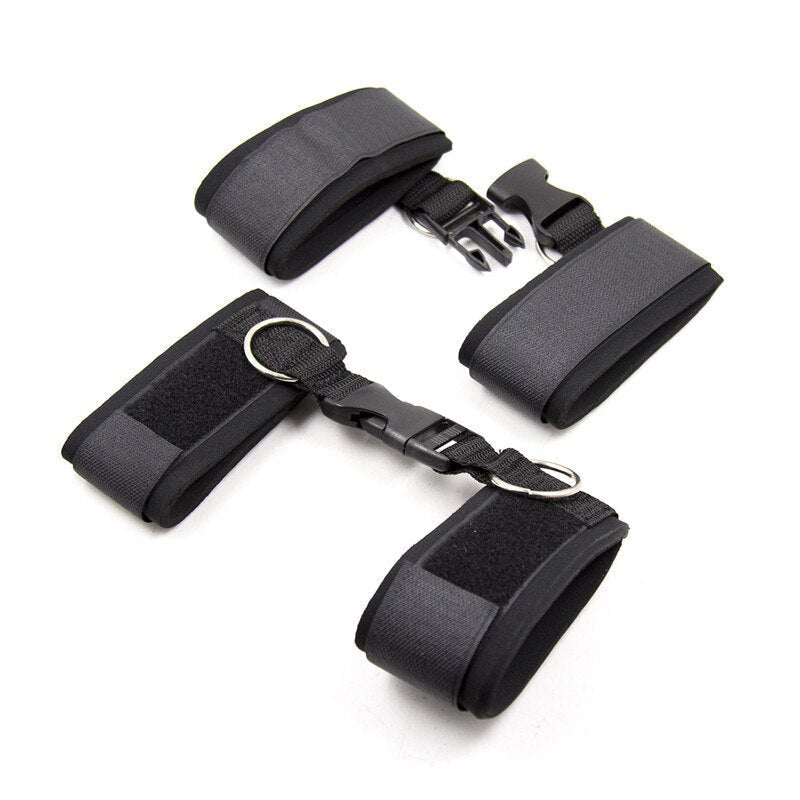 Adult Games Slave Sex Toys for Woman BDSM Bondage Restraints Adjustable Handcuffs Ankle Nylon Straps Fetish Couples Sex Products - buysextoyth