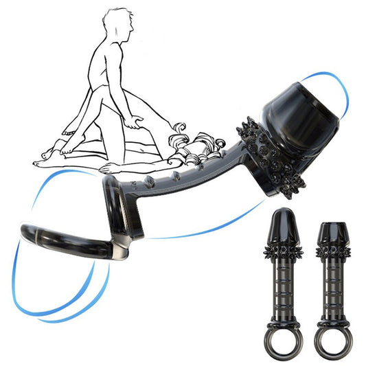 Adult Sex Products Penis Sleeve Ring Reusable Condom Delay Ejaculation Enlargement Condom Sex Toys for Men Prostate Massager - buysextoyth