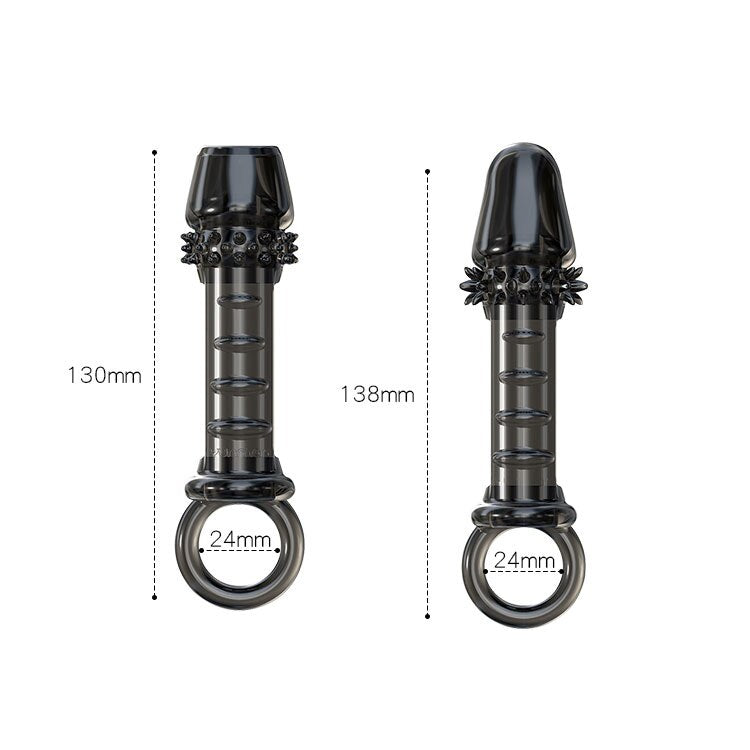 Adult Sex Products Penis Sleeve Ring Reusable Condom Delay Ejaculation Enlargement Condom Sex Toys for Men Prostate Massager - buysextoyth