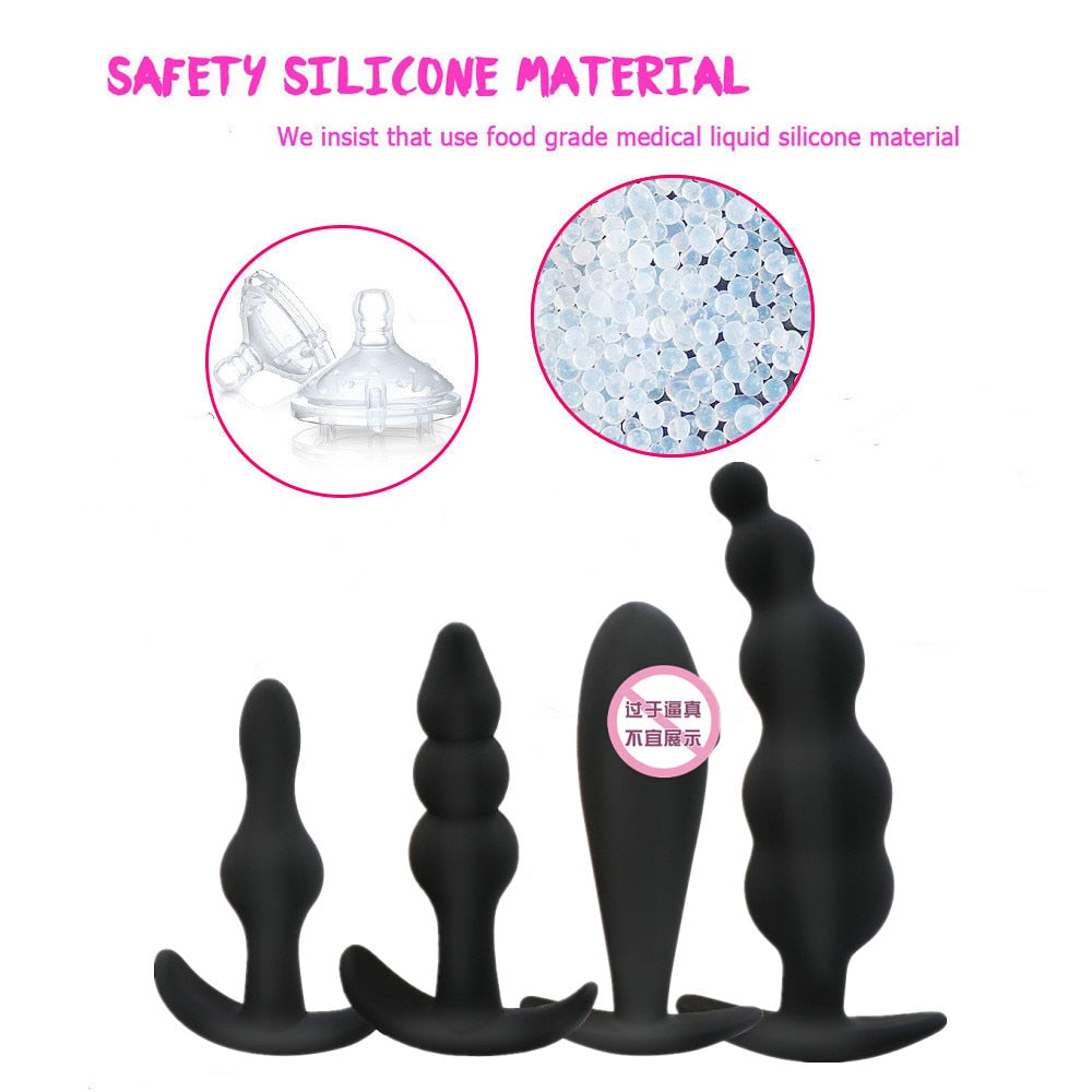 Adult Silicone Anal Plug Dildo Vibrator for women men Prostate Massager Anal toys Butt Plug Sex Toys for Women intimate toys - buysextoyth