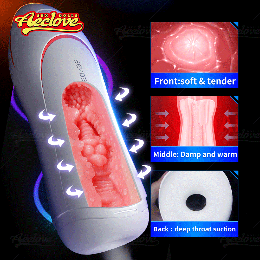 Aeclove อัตโนมัติ Vibrators Masturbation ชายถ้วย Homme Masturbator ดูดพ็อกเก็ตหี TPE ที่สมจริงช่องคลอดเพศของเล่นสำหรับผู้ชาย - buysextoyth