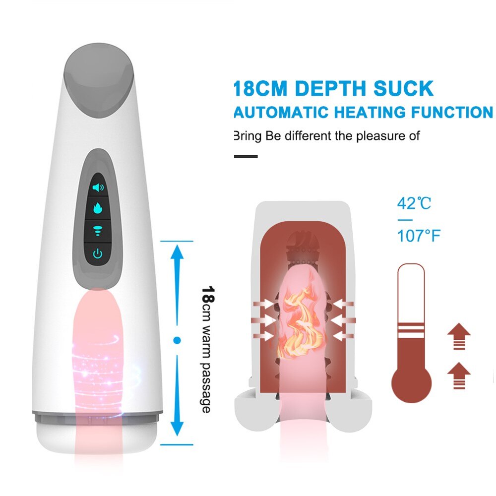 Air ดูดความร้อนชาย Masturbator อัตโนมัติสูญญากาศเซ็กซ์ทอยเร้าอารมณ์ Oral อมควยถ้วย Masturbation หีอุปกรณ์ช่วยตัวเองสำหรับผู้หญิงสำหรับ Man - buysextoyth