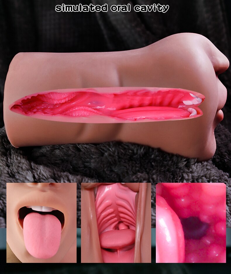 คอลึกชาย Alat Mastrubasi นุ่มสมจริงซิลิโคนเซ็กซี่ชายประดิษฐ์ช่องคลอด Anal เร้าอารมณ์อมควยผลิตภัณฑ์สำหรับผู้ใหญ่ - buysextoyth