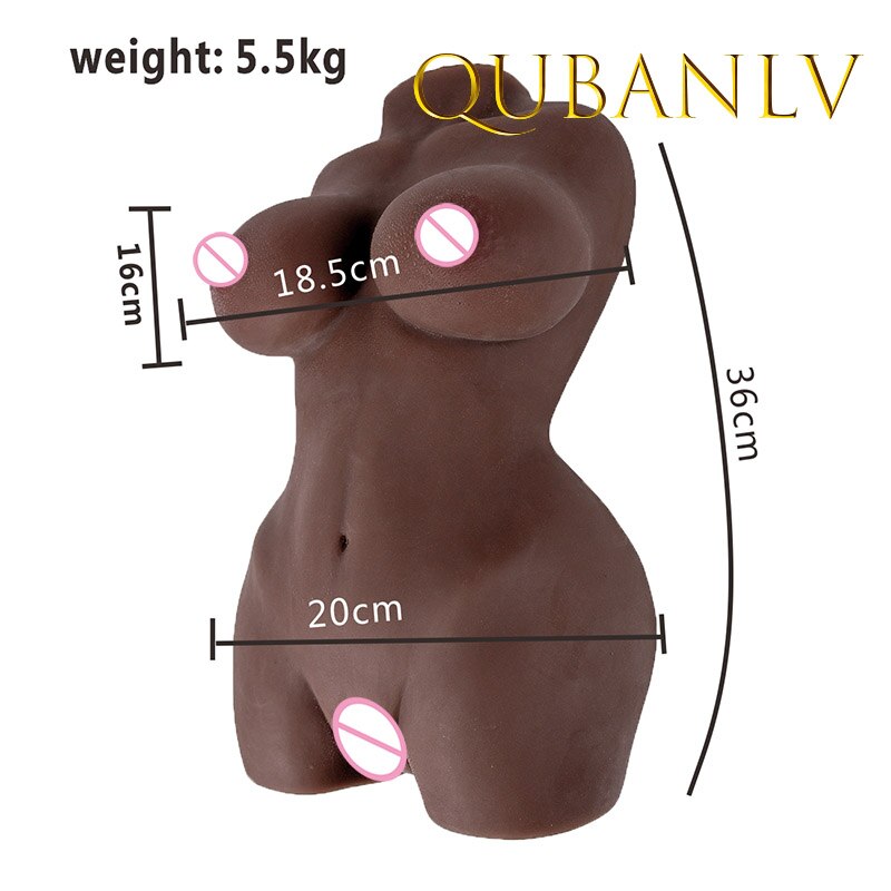 สีดำผู้ใหญ่ตุ๊กตายางหนังซิลิโคน Masturbation Tools ชายใหญ่ตูดช่องคลอดประดิษฐ์ Cat หน้าอกเซ็กซ์ทอย Suppliesxxx - buysextoyth