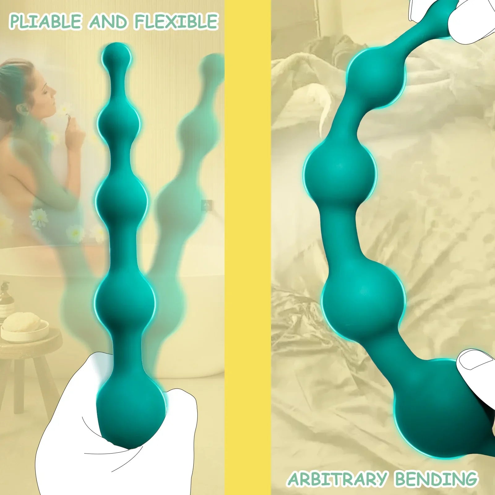 Anal Beads Butt Plug with Penis Cock Rings Men Prostate Massager Anal Plug Bullet G Spot Stimulor Adult Sex Toys for Women - buysextoyth