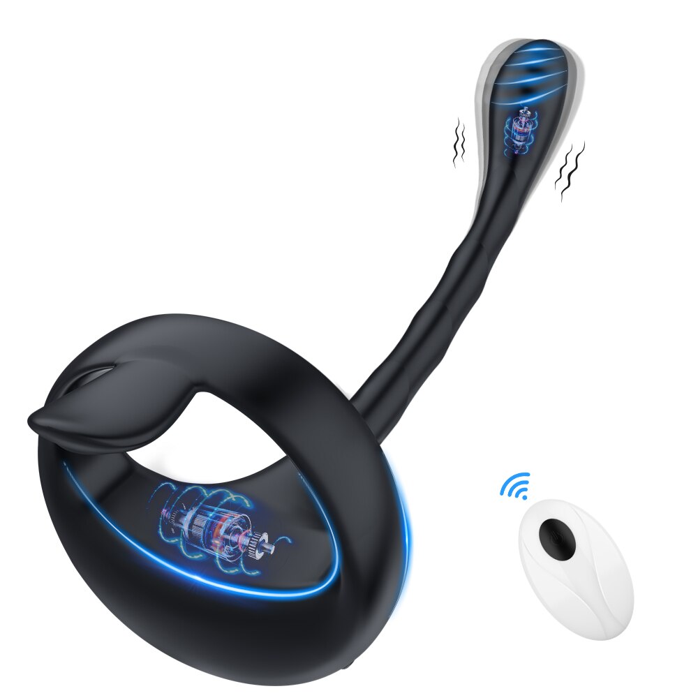 แหวนอวัยวะเพศชาย Anal Butt Plug ชายต่อมลูกหมากนวด App รีโมทคอนโทรลไร้สายระยะไกล Cockring Vibrator Masturbator ผู้ใหญ่เซ็กซ์ทอยสำหรับชาย - buysextoyth