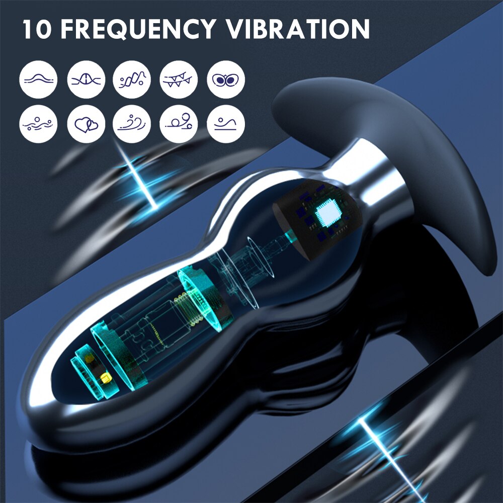 Anal Butt Plug Prostate Massager รีโมทคอนโทรลไร้สายสวมใส่ Vibrating Anal Plug เซ็กซ์ทอยสำหรับผู้หญิงผู้ชายเกย์ - buysextoyth