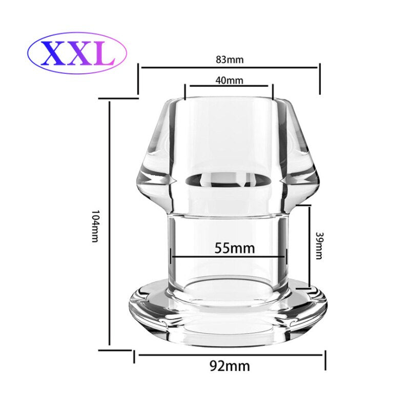 Anal Extender Hollow Butt Plug Anal Prostate Massager Sex Toys for Women Men Anus Expanding Anal Dilator Vaginal Stimulator - buysextoyth