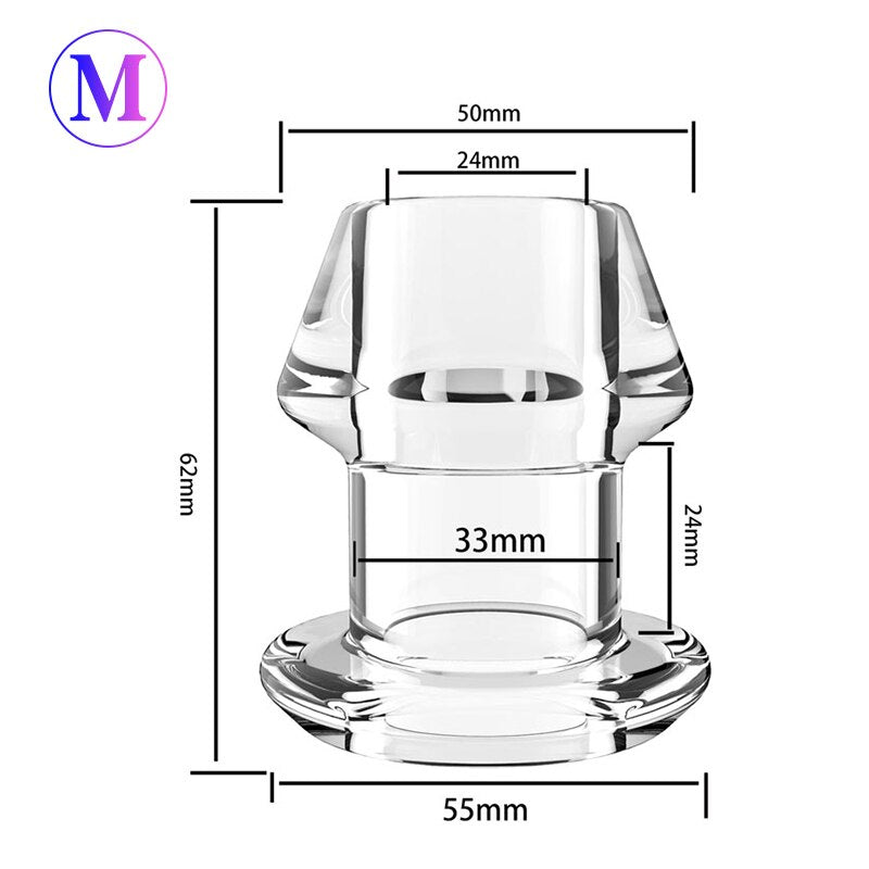 Anal Extender Hollow Butt Plug Anal Prostate Massager Sex Toys for Women Men Anus Expanding Anal Dilator Vaginal Stimulator - buysextoyth