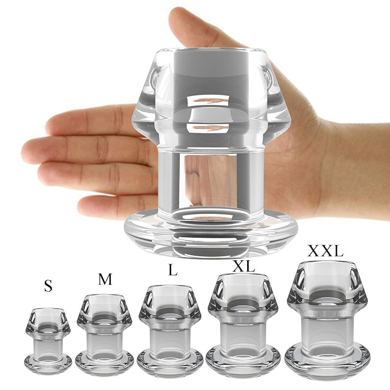 Anal Extender Hollow Butt Plug Anal Prostate Massager Sex Toys for Women Men Anus Expanding Anal Dilator Vaginal Stimulator - buysextoyth