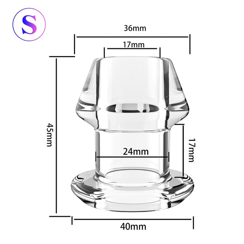 Anal Extender Hollow Butt Plug Anal Prostate Massager Sex Toys for Women Men Anus Expanding Anal Dilator Vaginal Stimulator - buysextoyth