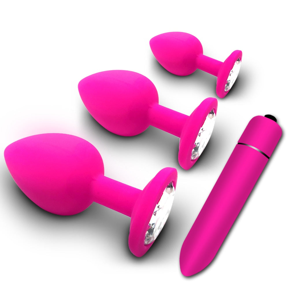 Anal Plug Butt Sex Toys for Women Men Soft Silicone Prostate Massager Mini Erotic Bullet Vibrator Anal Toys for Adults 18 - buysextoyth