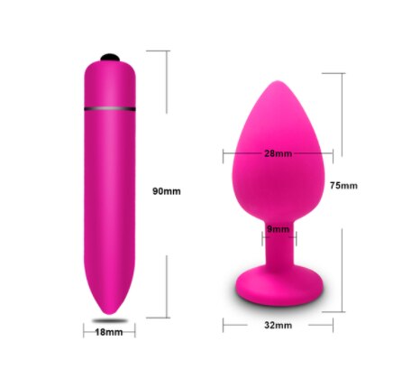 Anal Plug Butt Sex Toys for Women Men Soft Silicone Prostate Massager Mini Erotic Bullet Vibrator Anal Toys for Adults 18 - buysextoyth