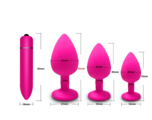 Anal Plug Butt Sex Toys for Women Men Soft Silicone Prostate Massager Mini Erotic Bullet Vibrator Anal Toys for Adults 18 - buysextoyth