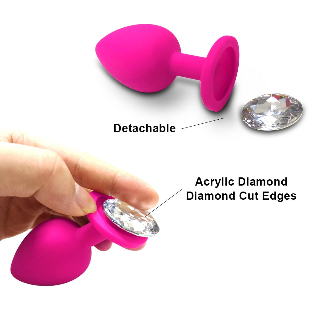 Anal Plug Butt Sex Toys for Women Men Soft Silicone Prostate Massager Mini Erotic Bullet Vibrator Anal Toys for Adults 18 - buysextoyth