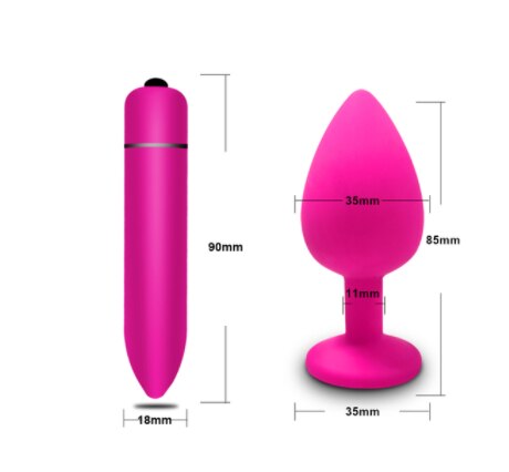 Anal Plug Butt Sex Toys for Women Men Soft Silicone Prostate Massager Mini Erotic Bullet Vibrator Anal Toys for Adults 18 - buysextoyth