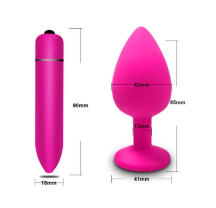 Anal Plug Butt Sex Toys for Women Men Soft Silicone Prostate Massager Mini Erotic Bullet Vibrator Anal Toys for Adults 18 - buysextoyth
