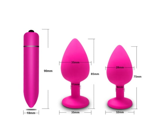 Anal Plug Butt Sex Toys for Women Men Soft Silicone Prostate Massager Mini Erotic Bullet Vibrator Anal Toys for Adults 18 - buysextoyth