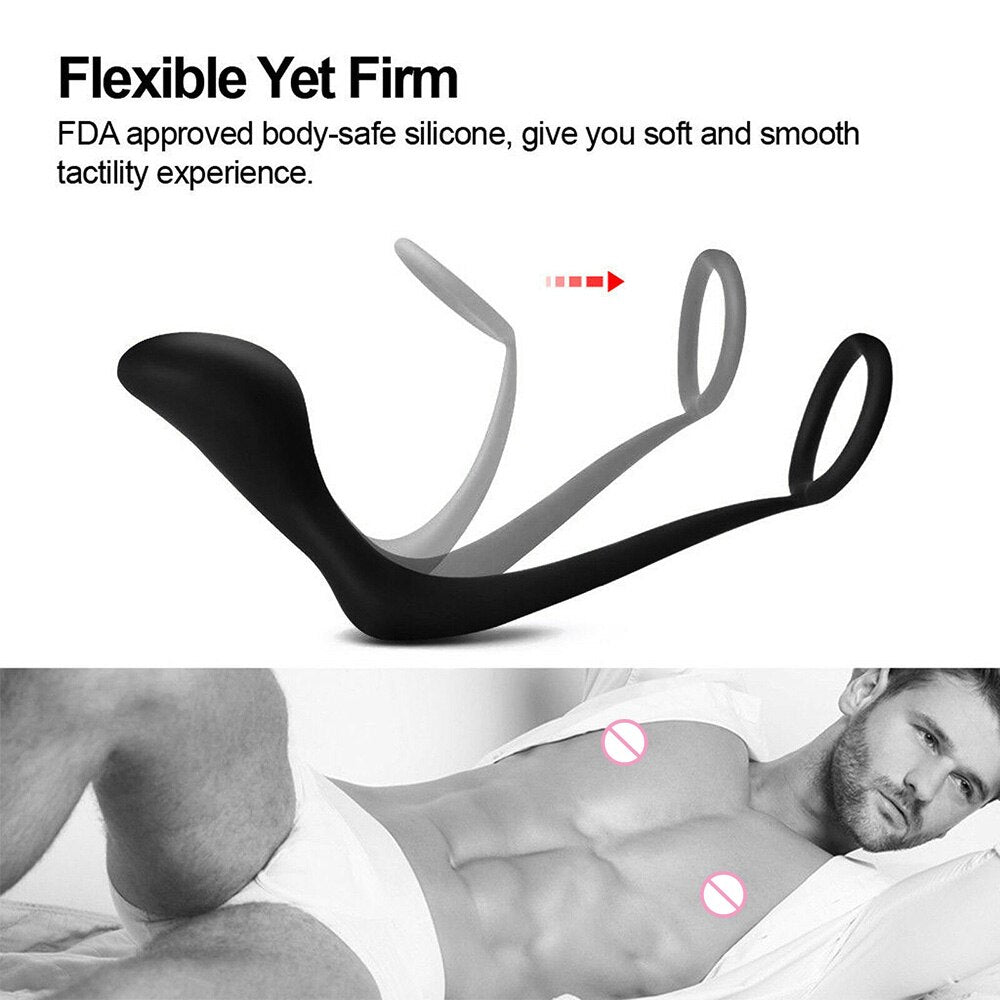 Anal Plug ชายต่อมลูกหมากนวด Cock แหวน Anal ปลั๊ก Dildo G-Spot Butt Plug ผู้ใหญ่ของเล่น Anal ของเล่นสำหรับผู้หญิง Man เกย์ Sex Shop - buysextoyth