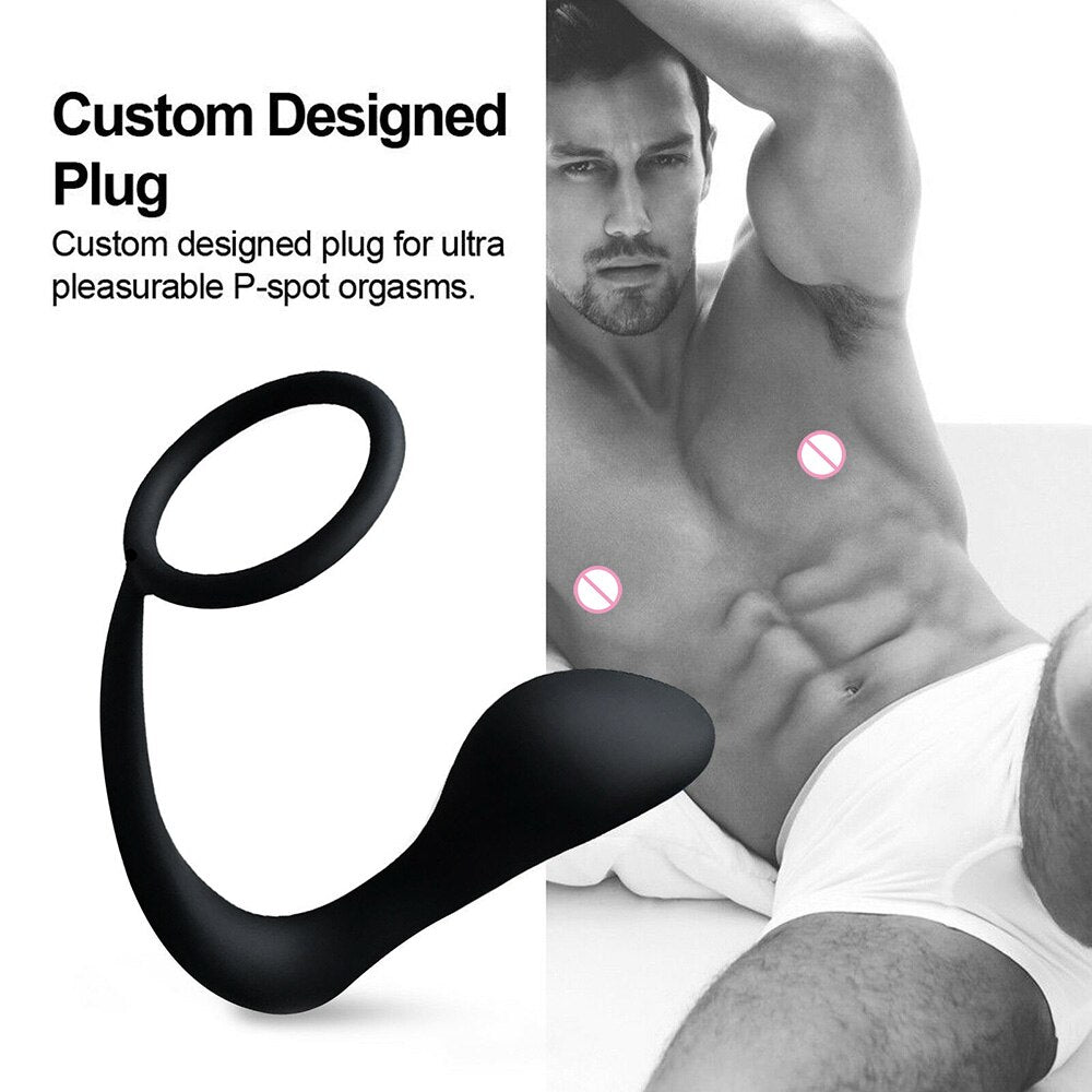 Anal Plug ชายต่อมลูกหมากนวด Cock แหวน Anal ปลั๊ก Dildo G-Spot Butt Plug ผู้ใหญ่ของเล่น Anal ของเล่นสำหรับผู้หญิง Man เกย์ Sex Shop - buysextoyth