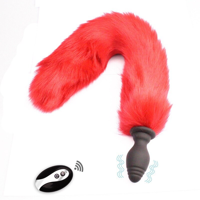 Anal Plug Fox Tail for Adults Cosplay Remote Control Butt Plug Sex Toys Erotic Games for Couples - buysextoyth