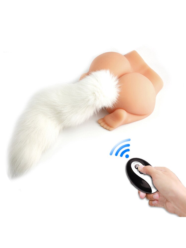 Anal Plug Fox Tail for Adults Cosplay Remote Control Butt Plug Sex Toys Erotic Games for Couples - buysextoyth