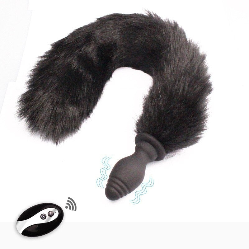 Anal Plug Fox Tail for Adults Cosplay Remote Control Butt Plug Sex Toys Erotic Games for Couples - buysextoyth