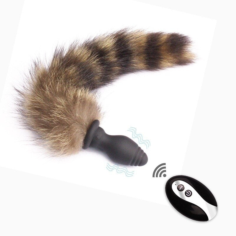 Anal Plug Fox Tail for Adults Cosplay Remote Control Butt Plug Sex Toys Erotic Games for Couples - buysextoyth