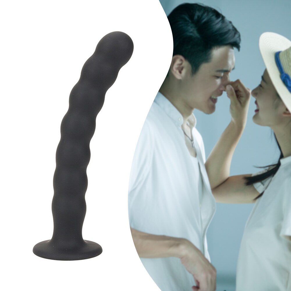 Anal Plug Prostate Massager Sex Products Vaginal Stimulator with Strong Sucker Silicone Bead Dildo Sex Toys for Man and Woman - buysextoyth