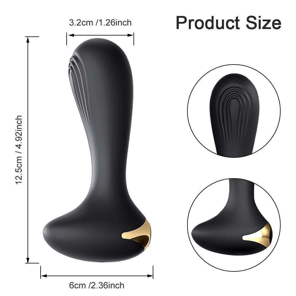 Anal Plug Vibrator หญิงเร้าอารมณ์ Butt Plug สำหรับผู้หญิงชายหญิง Buttplug ซิลิโคนเซ็กซ์ทอยสำหรับ Man หรือเกย์ - buysextoyth