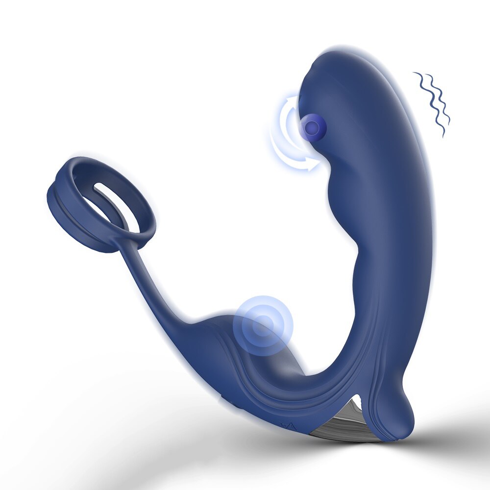 นวดต่อมลูกหมาก Anal Plug Vibrator เพศของเล่นสำหรับชาย Remote Butt Plug Delay Ejaculation Cock แหวนชาย Masturbator ผู้ใหญ่ Sex ของเล่น - buysextoyth
