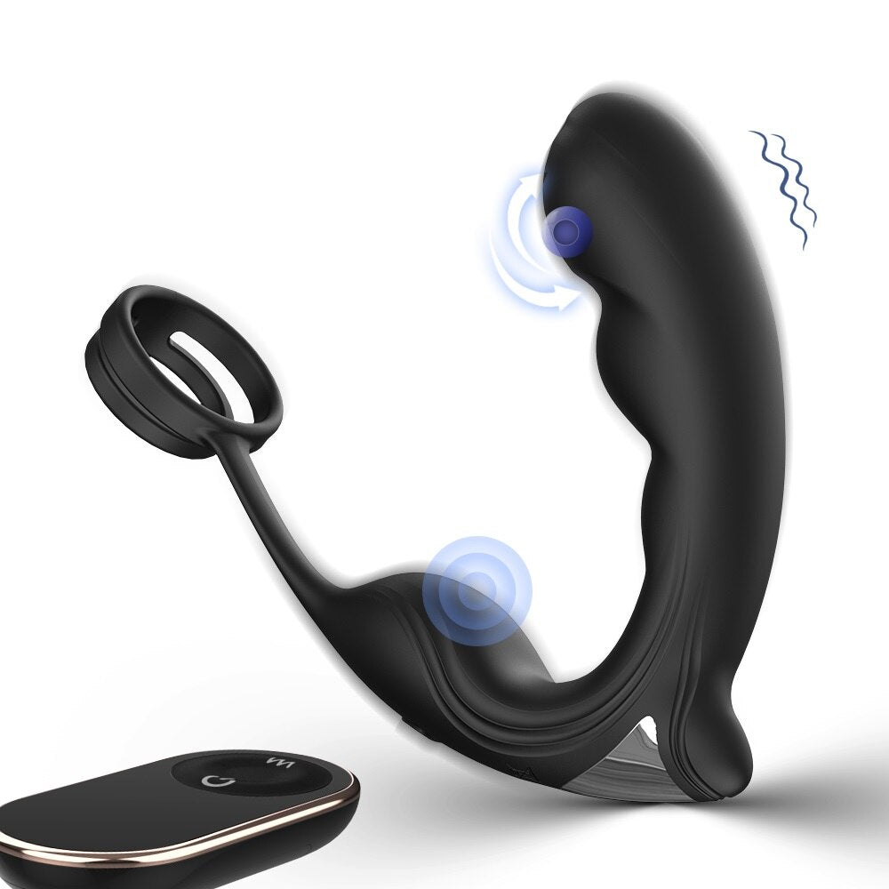 นวดต่อมลูกหมาก Anal Plug Vibrator เพศของเล่นสำหรับชาย Remote Butt Plug Delay Ejaculation Cock แหวนชาย Masturbator ผู้ใหญ่ Sex ของเล่น - buysextoyth