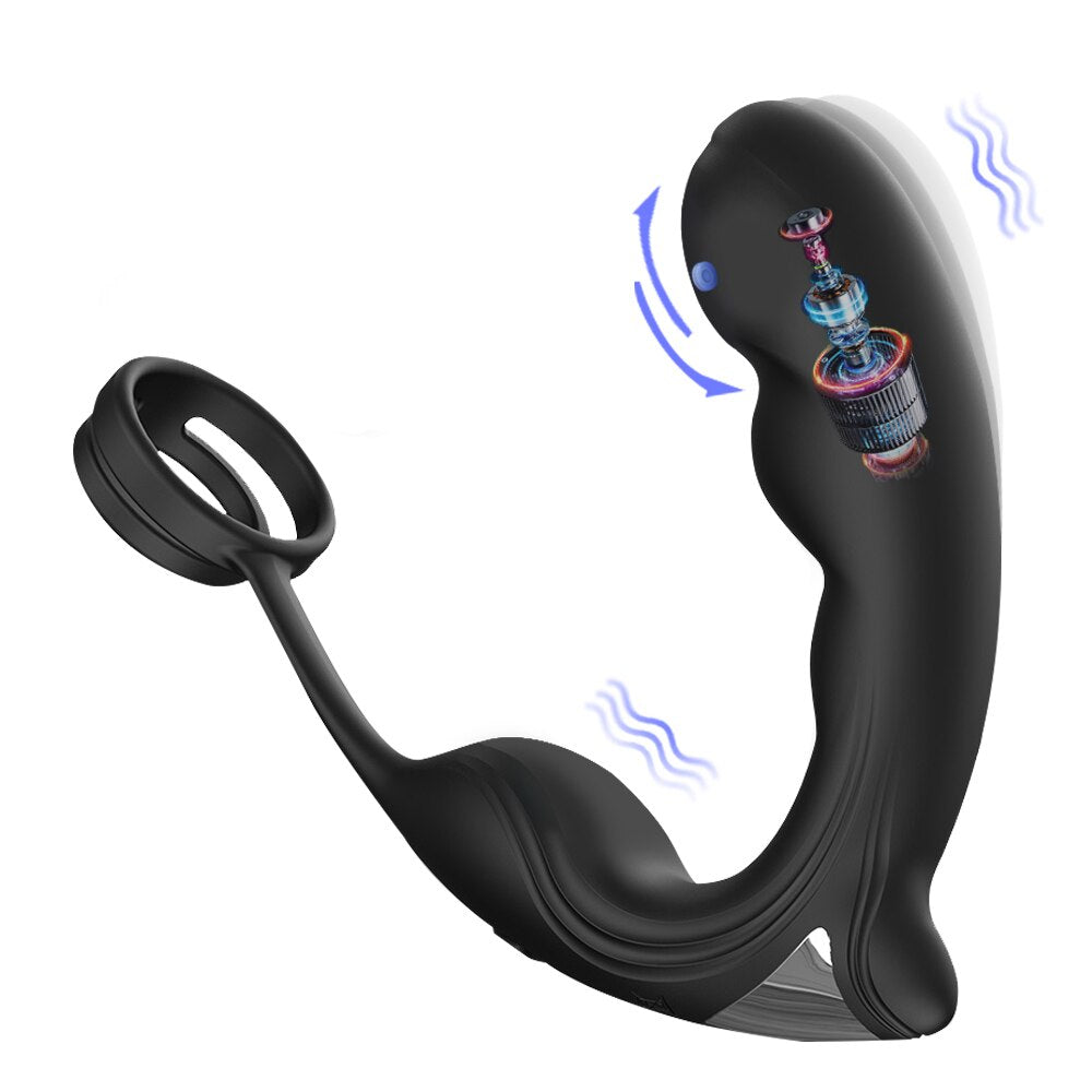 นวดต่อมลูกหมาก Anal Plug Vibrator เพศของเล่นสำหรับชาย Remote Butt Plug Delay Ejaculation Cock แหวนชาย Masturbator ผู้ใหญ่ Sex ของเล่น - buysextoyth
