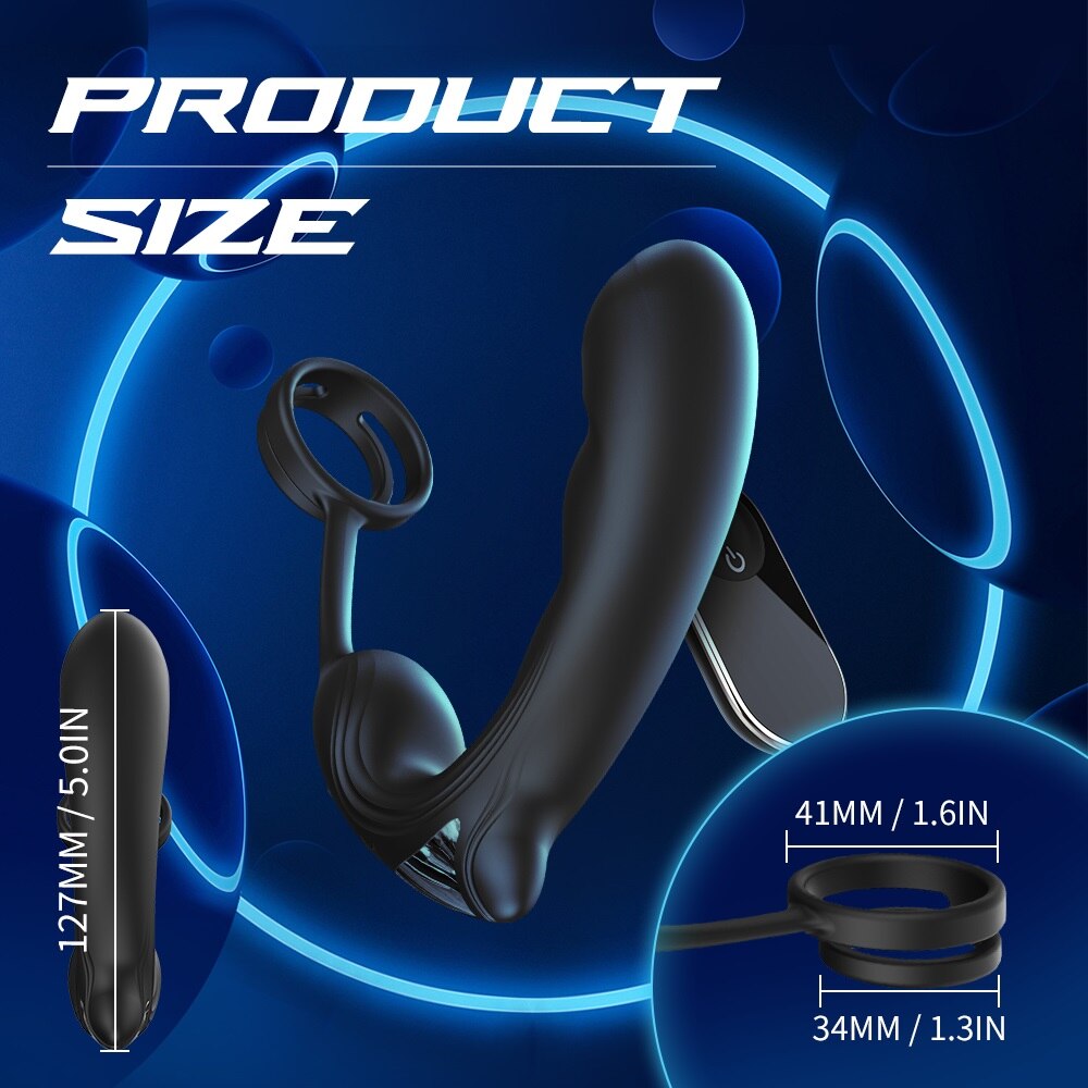 นวดต่อมลูกหมาก Anal Plug Vibrator เพศของเล่นสำหรับชาย Remote Butt Plug Delay Ejaculation Cock แหวนชาย Masturbator ผู้ใหญ่ Sex ของเล่น - buysextoyth