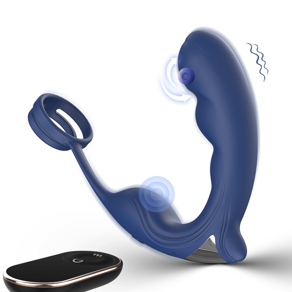 นวดต่อมลูกหมาก Anal Plug Vibrator เพศของเล่นสำหรับชาย Remote Butt Plug Delay Ejaculation Cock แหวนชาย Masturbator ผู้ใหญ่ Sex ของเล่น - buysextoyth