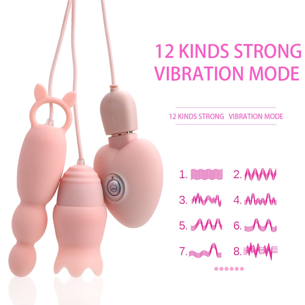 Anal Plug Vibrator Tongue Vibrators Clitoris Stimulator Sex Toys for Women Nipple Licking USB Power G-Spot Massage Vibrating Egg - buysextoyth
