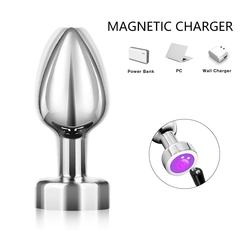 Anal Plug with Push 7 Vibration Modes Anal Toy for Men Prostate Massager Sex Toys with Remote Control Vibrator Anal Toys for 18 - buysextoyth