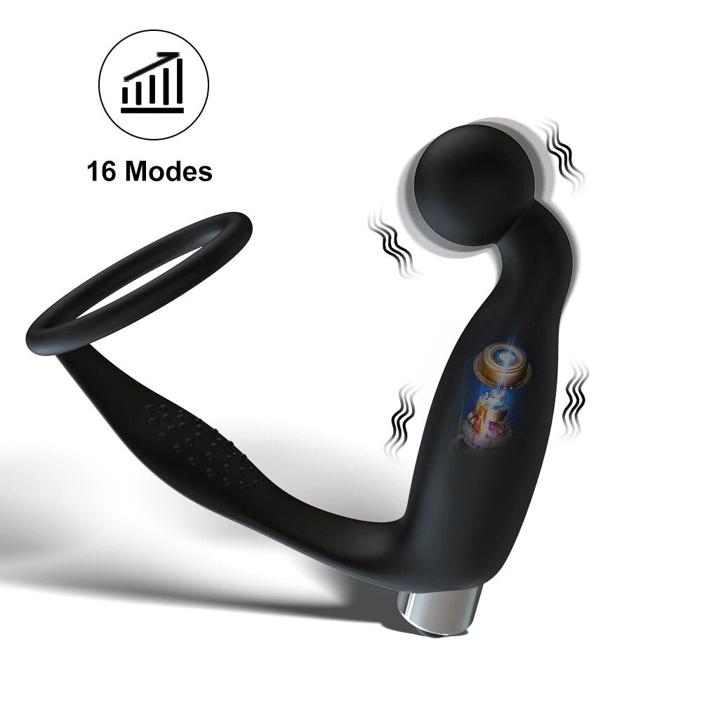 Anal Toy Prostate Male Vibrator Silicone Butt Plug Vibrator Sex Toys For Woman Anal Plug buttplug For Men Delay Ejaculation Ring - buysextoyth