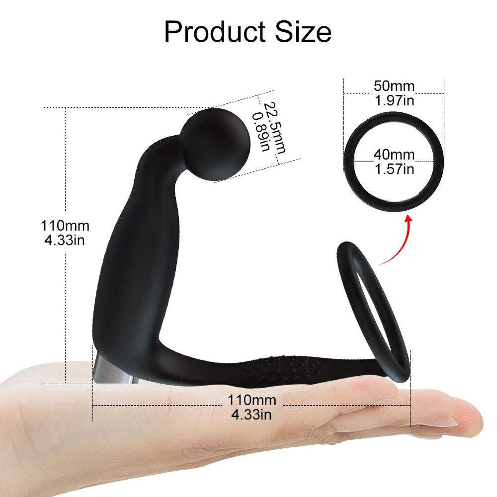 Anal Toy Prostate Male Vibrator Silicone Butt Plug Vibrator Sex Toys For Woman Anal Plug buttplug For Men Delay Ejaculation Ring - buysextoyth