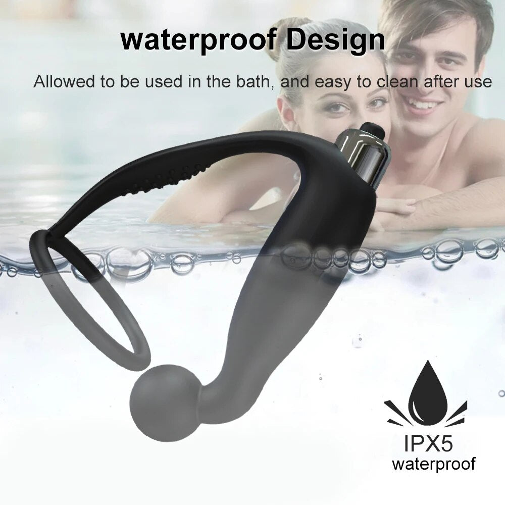 Anal Toy Prostate Male Vibrator Silicone Butt Plug Vibrator Sex Toys For Woman Anal Plug buttplug For Men Delay Ejaculation Ring - buysextoyth