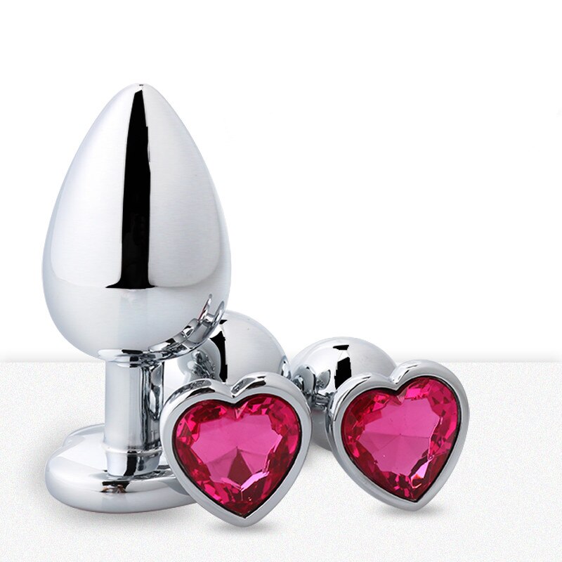 Anal Toys Heart-shaped Metal for Women Adult Sex Products Men Butt Plug Stainles Steel Anal Plugs Sex Vibrators Anal Dildo Toys - buysextoyth