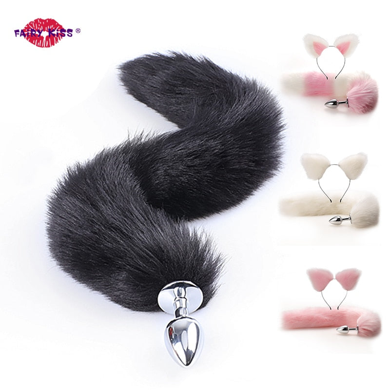 Anal Toys Tail Plug In The Ass Metal Butt Plug for Women Fox Tail Erotic Sex Shop Anal Dilator Buttplug Adults Goods for Couples - buysextoyth