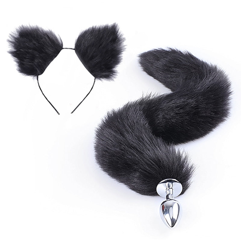 Anal Toys Tail Plug In The Ass Metal Butt Plug for Women Fox Tail Erotic Sex Shop Anal Dilator Buttplug Adults Goods for Couples - buysextoyth