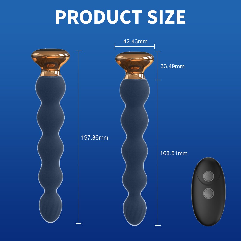 รีโมทคอนโทรลไร้สาย Anal Vibrator สำหรับผู้หญิงลูกปัด Anal นวดต่อมลูกหมาก Butt Plug กระตุ้นเซ็กซ์ทอยสำหรับชายหญิงคู่ - buysextoyth